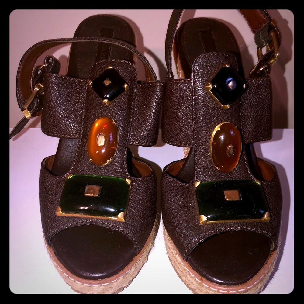 Banana republic jeweled wedges